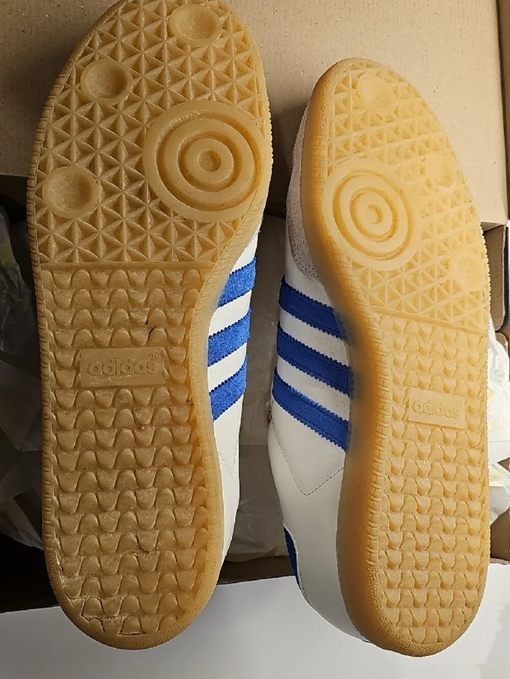 adidas Samba Men’s Sneakers - Cream & Blue